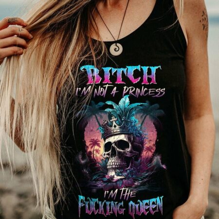 I'M THE F QUEEN SKULL BEACH ALL OVER PRINT - TLNZ2504231