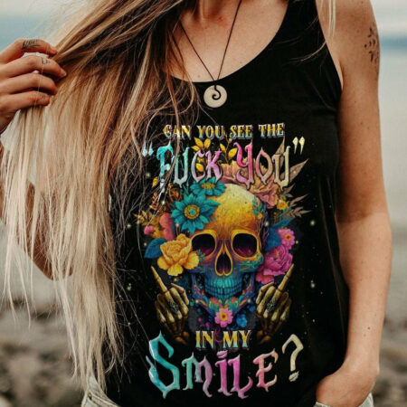 CAN YOU SEE THE F YOU FLOWER SKULL ALL OVER PRINT - TLNT1704233