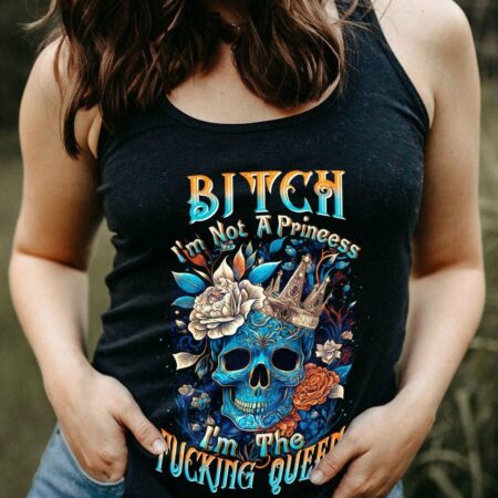 I'M THE F QUEEN FLOWER SKULL ALL OVER PRINT - TLTW2204231