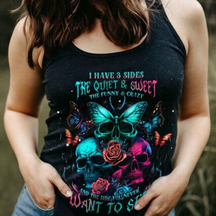 I HAVE 3 SIDES BUTTERFLY SKULL ALL OVER PRINT - TLNT2604233