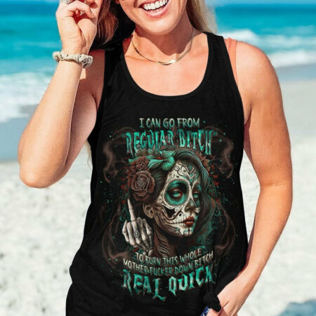 I CAN GO FROM REGULAR B SUGAR SKULL ALL OVER PRINT - TLNT1204233
