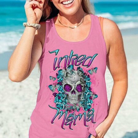 INKED MAMA TATTOOED SKULL ALL OVER PRINT - TLNO2104233