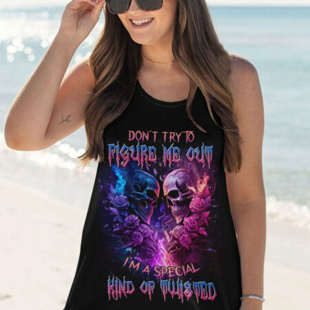 DON'T TRY TO FIGURE ME OUT SKULL ROSE ALL OVER PRINT - TLNZ0704233