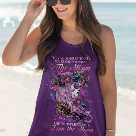 I AM THE STORM SUGAR SKULL FLOWER ALL OVER PRINT - YHHG0304233