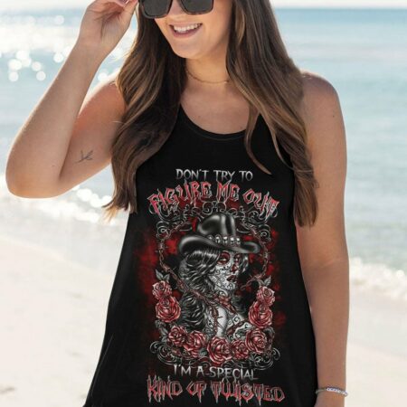 DON'T TRY TO FIGURE ME OUT SUGAR SKULL ALL OVER PRINT - TLTR0404232