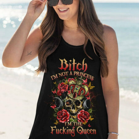 I'M THE F QUEEN DEMON ROSE SKULL ALL OVER PRINT - YHDU1904231