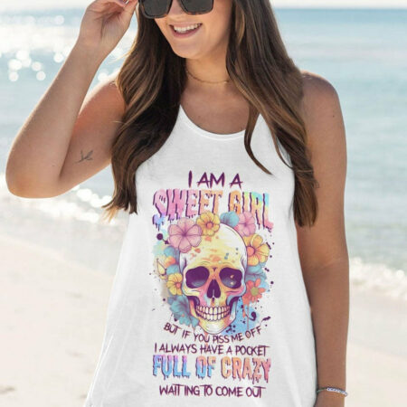 I AM A SWEET GIRL BUT IF YOU PISS ME OFF PASTEL FLOWER SKULL ALL OVER PRINT - TLNZ2104232