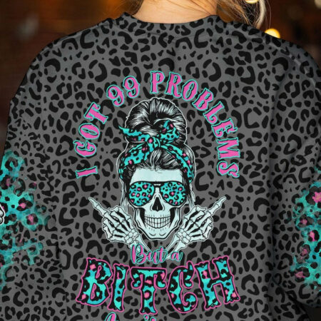 I GOT 99 PROBLEMS SKULL LEOPARD ALL OVER PRINT - TLTR1404231