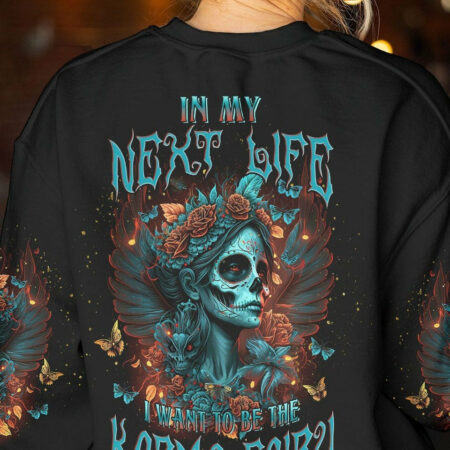 KARMA FAIRY SUGAR SKULL WINGS ALL OVER PRINT - TLNT1104232