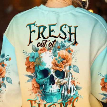 FRESH OUT OF F SKULL FLORALS ALL OVER PRINT - TLTW1104234
