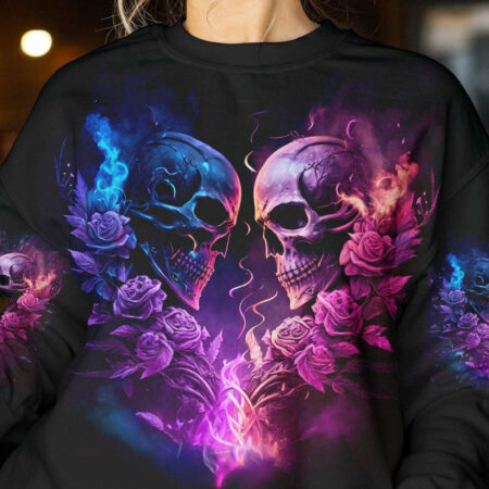 DON'T TRY TO FIGURE ME OUT SKULL ROSE ALL OVER PRINT - TLNZ0704233