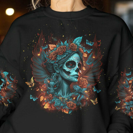 KARMA FAIRY SUGAR SKULL WINGS ALL OVER PRINT - TLNT1104232