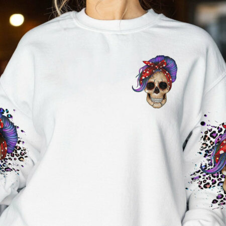 I'M A B DON'T TRY ME MESSY BUN LEOPARD ALL OVER PRINT - TLTR1304232