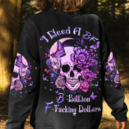 I NEED A BF A SKULL BUTTERFLY ALL OVER PRINT - YHDU1904232