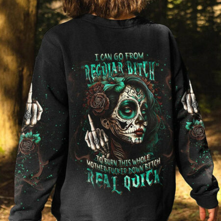 I CAN GO FROM REGULAR B SUGAR SKULL ALL OVER PRINT - TLNT1204233