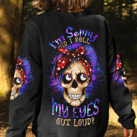 DID I ROLL MY EYES OUT LOUD MESSY BUN ALL OVER PRINT - TLNO0604231