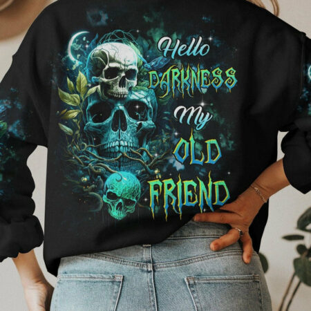 HELLO DARKNESS MY OLD FRIEND SKULL NIGHT ALL OVER PRINT - TLTR1104232