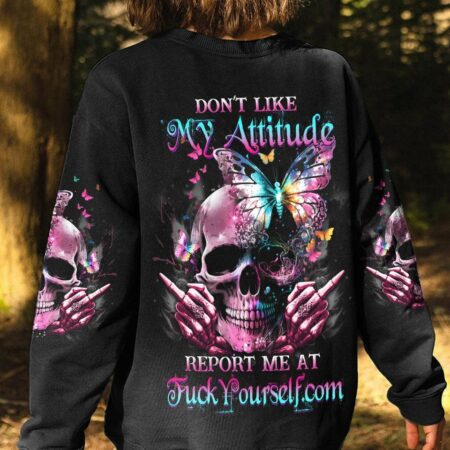 DON'T LIKE MY ATTITUDE SKULL ALL OVER PRINT - YHDU1303233