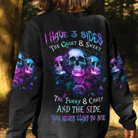 I HAVE THREE SIDES ROSE SKULL ALL OVER PRINT - TLNZ1804233