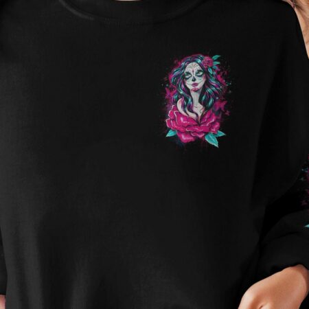 JUST A WOMAN WHO LOVES SKULLS AND HAS TATTOOS ALL OVER PRINT - YHDU0604232