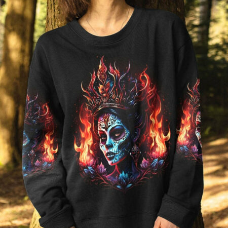 I'M THE F QUEEN SUGAR SKULL GIRL ALL OVER PRINT - TLTW1004236