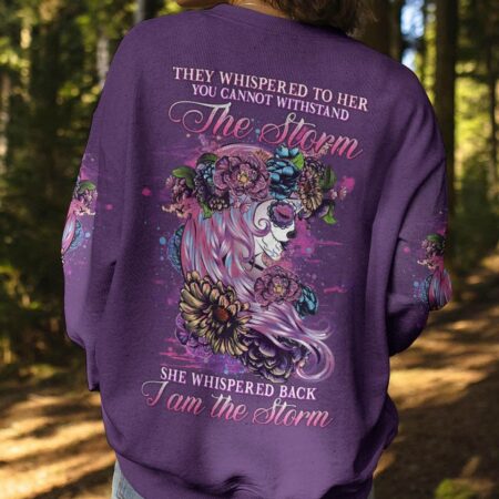 I AM THE STORM SUGAR SKULL FLOWER ALL OVER PRINT - YHHG0304233