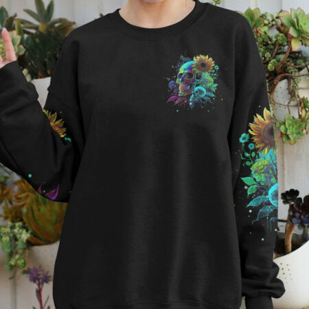 I AM A SWEET GIRL BUT IF YOU PISS ME OFF NEON SKULL ALL OVER PRINT - TLNT2004231