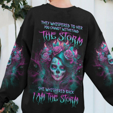 I AM THE STORM SUGAR SKULL GIRL ALL OVER PRINT - YHDU1404233
