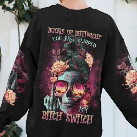 BUCKLE UP BUTTERCUP SKULL ALL OVER PRINT - TLTR1304231