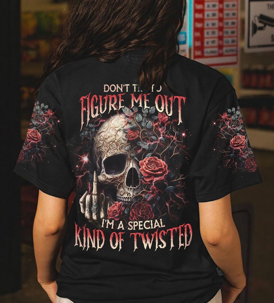 DON'T TRY TO FIGURE ME OUT ROSE SKULL ALL OVER PRINT - TLNO2503231