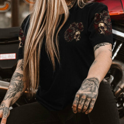LOVE ME LIKE MY DEMONS DO SKULL LONG HAIR ALL OVER PRINT - TLTR1904232