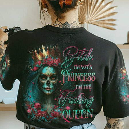 I'M THE F QUEEN SUGAR SKULL ALL OVER PRINT - YHDU1304231