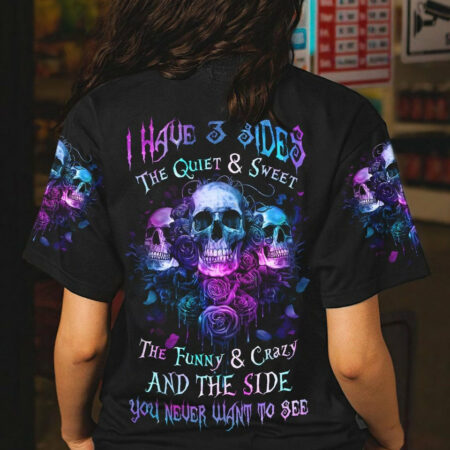 I HAVE THREE SIDES ROSE SKULL ALL OVER PRINT - TLNZ1804233