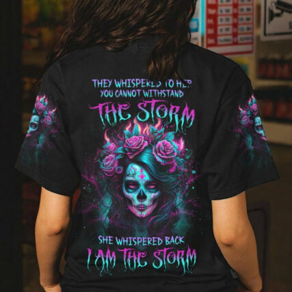 I AM THE STORM SUGAR SKULL GIRL ALL OVER PRINT - YHDU1404233