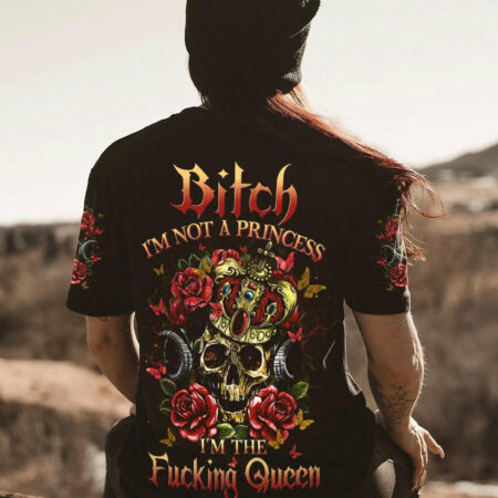 I'M THE F QUEEN DEMON ROSE SKULL ALL OVER PRINT - YHDU1904231