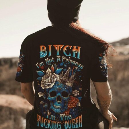 I'M THE F QUEEN FLOWER SKULL ALL OVER PRINT - TLTW2204231