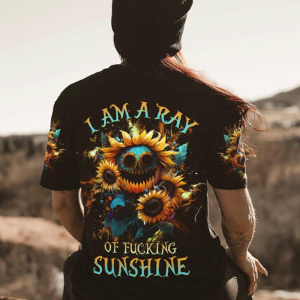 I AM A RAY OF F SUNSHINE SKULL SUNFLOWER ALL OVER PRINT - YHHG1804232