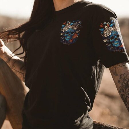 I'M THE F QUEEN FLOWER SKULL ALL OVER PRINT - TLTW2204231