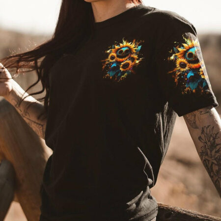 I AM A RAY OF F SUNSHINE SKULL SUNFLOWER ALL OVER PRINT - YHHG1804232
