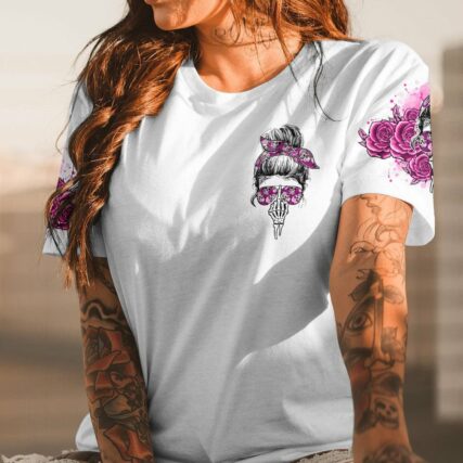 I'M A B DON'T TRY ME ROSE MESSY BUN ALL OVER PRINT - TLNO1701231