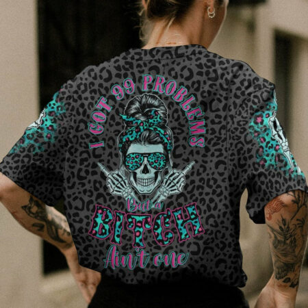 I GOT 99 PROBLEMS SKULL LEOPARD ALL OVER PRINT - TLTR1404231