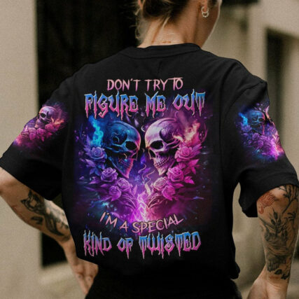 DON'T TRY TO FIGURE ME OUT SKULL ROSE ALL OVER PRINT - TLNZ0704233