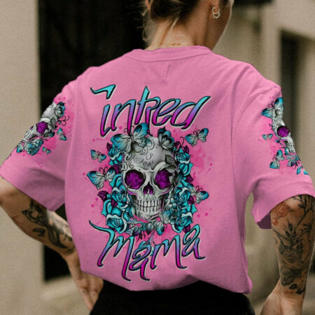 INKED MAMA TATTOOED SKULL ALL OVER PRINT - TLNO2104233