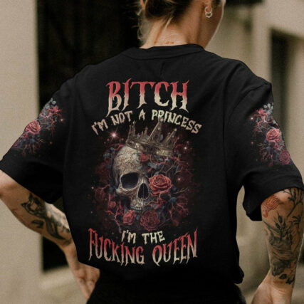 I'M THE F QUEEN ROSE SKULL ALL OVER PRINT - TLNO1804231