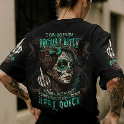 I CAN GO FROM REGULAR B SUGAR SKULL ALL OVER PRINT - TLNT1204233