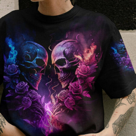 DON'T TRY TO FIGURE ME OUT SKULL ROSE ALL OVER PRINT - TLNZ0704233