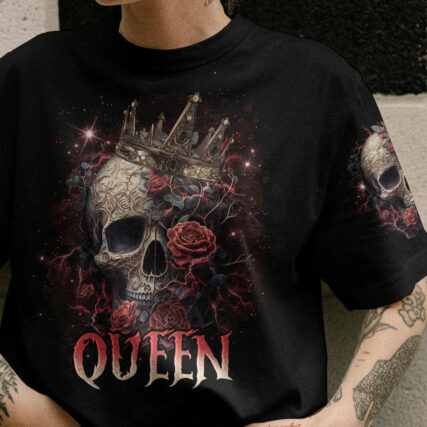 I'M THE F QUEEN ROSE SKULL ALL OVER PRINT - TLNO1804231