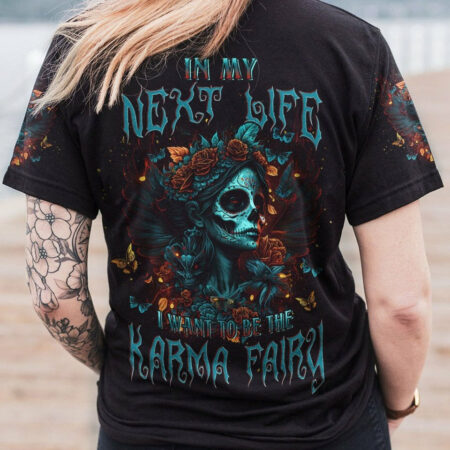 KARMA FAIRY SUGAR SKULL WINGS ALL OVER PRINT - TLNT1104232