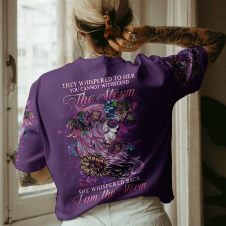I AM THE STORM SUGAR SKULL FLOWER ALL OVER PRINT - YHHG0304233