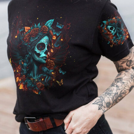 KARMA FAIRY SUGAR SKULL WINGS ALL OVER PRINT - TLNT1104232